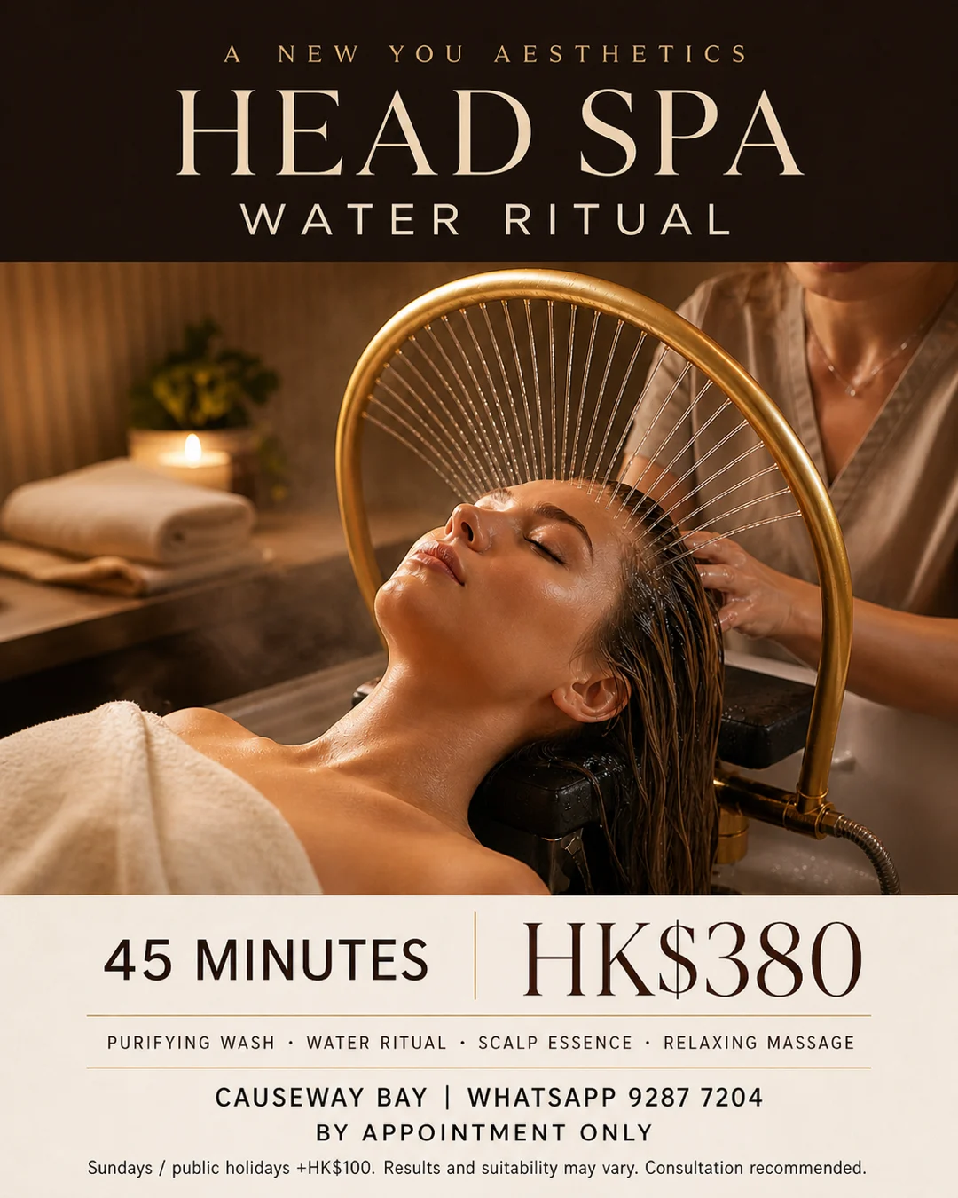 Rituel aquatique Head Spa HK$380 45 minutes